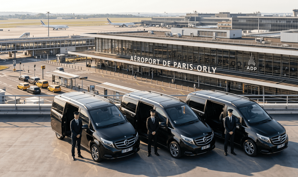 Paris : Transfert privé depuis/vers l'aéroport d'Orly (ORY) et le centre