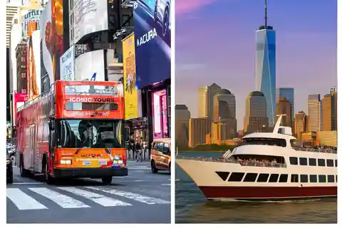 NYC: Express Sightseeing Bus Tour + Statue of Liberty Cruise