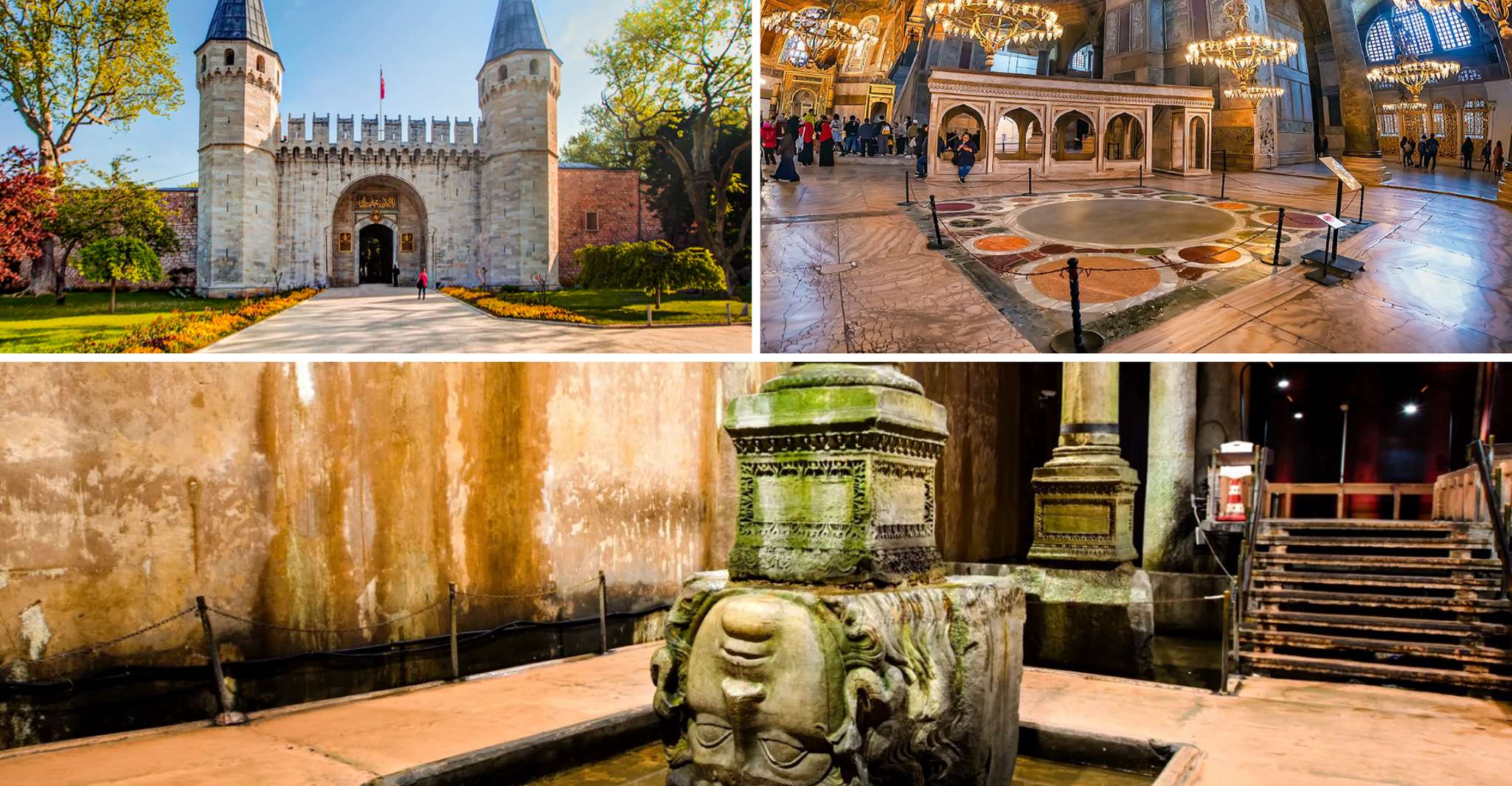 Basilica Cistern &Topkapi Palace &Hagia Sophia Combo Tickets