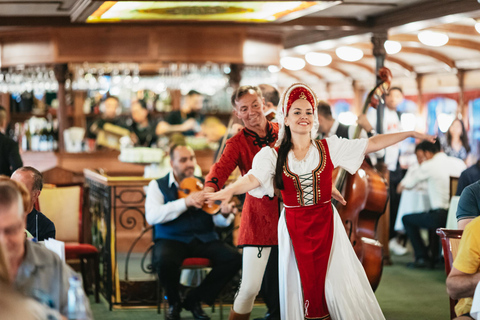 Budapest: Crociera con cena con musica dal vivo e spettacolo di danze popolariCrociera con cena