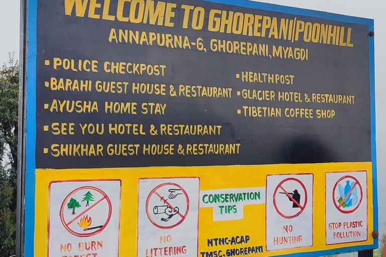 De Pokhara: Caminhada de 3 dias em Ghorepani Poon Hill com guia