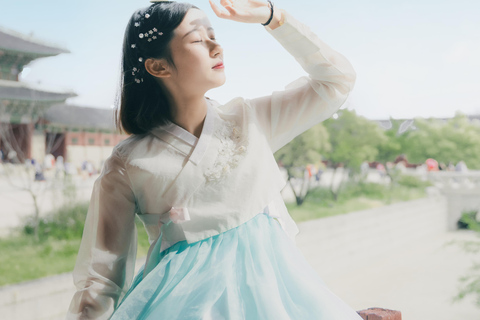 Sydkorea GyeongbokgungPalatset: Professionell fotografering av HanbokSydkorea GyeongbokgungPalatset: Professioanl Hanbok Fotografi