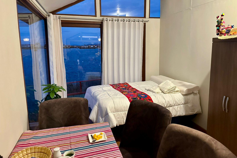 Experience tour in the Uros Islands with overnight stay in a floating lodge 2 Days 2-Day Experiential Tour of the Uros Islands with Overnight Stay in a Floating Lodge