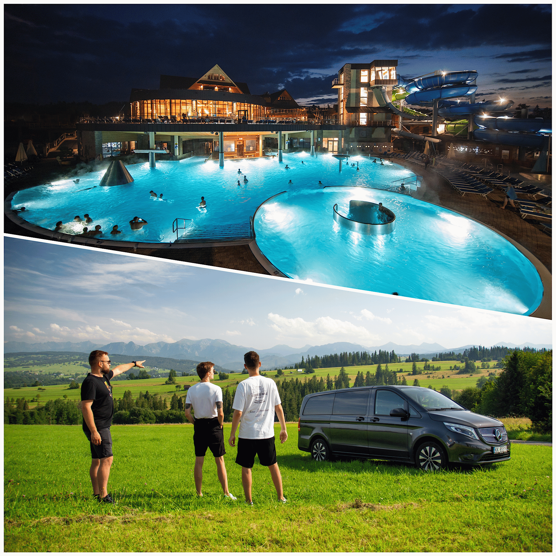 Von Zakopane: Tatra, Skywalk & Tour zu den heißen Quellen