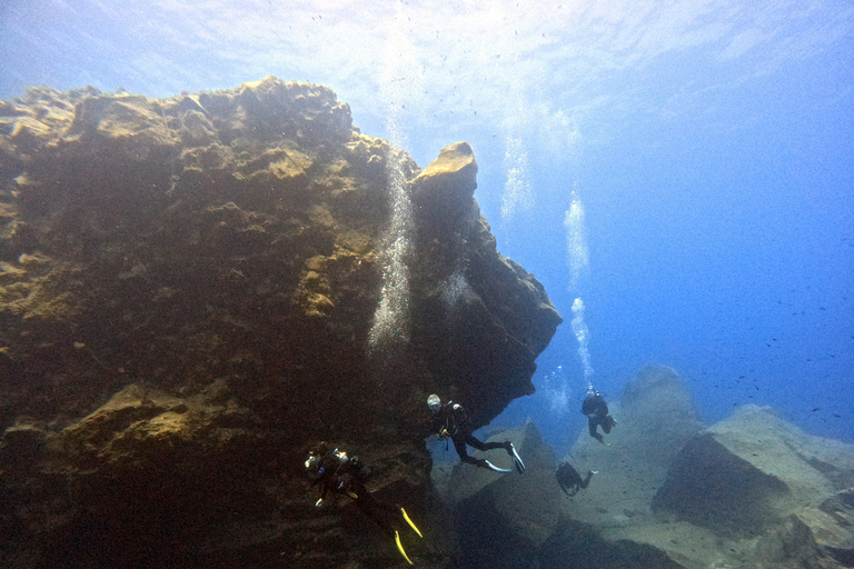 Scuba Diving in the Volcanic Caldera/shorelines of Santorini