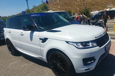 Mykonos private arrival/departure transfer with Range Rover