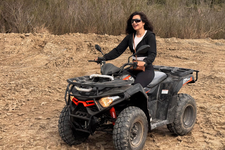 Side/Belek: ATV & Zipline Combo w/ Riverside Swimming Break Shared ATV Quad Safari Off-Road Adventure (Double)