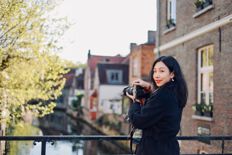 Portraits à Bruges : Visite privée d&#039;un photographe de vacances3 heures + 75 photos sur 3 sites