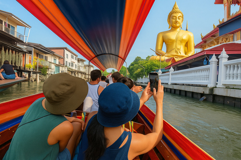 Bangkok: 2 hrs Private Longtail Boat Canal Tour & Big Buddha