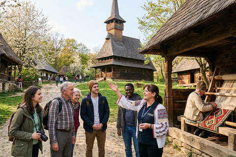 Bucharest Tour Parliament, Ceausescu House & Village Museum Interactive Audio Guide in 24+ languages.