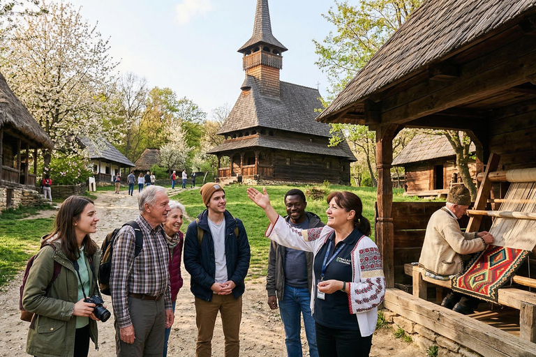 Bucharest Tour Parliament, Ceausescu House & Village Museum Interactive Audio Guide in 24+ languages.