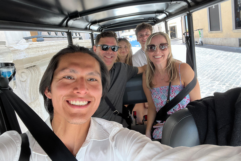 Rome: 4 hours Electric Golf Cart Tour with Custom Itinerary Rome 4 hours Golf cart Personalised tour with Private Pickup