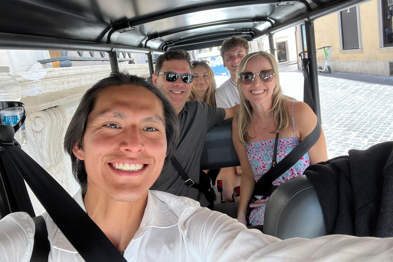 Rome: 4 hours Electric Golf Cart Tour with Custom Itinerary Rome 4 hours Golf cart Personalised tour with Private Pickup