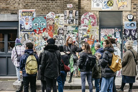 London, London East End Street Art Tour och workshop i spraymålning