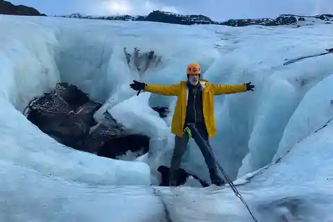 Privat isklättring vid Sólheimajökull