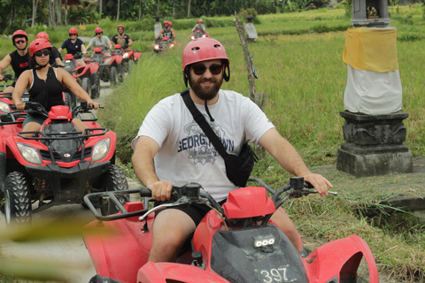 Ubud Quad Bike Tour with Waterfall, Long Tunnel, and Lunch Single Driver ( 1 ATV 1 person ) with Meeting Point Ubud