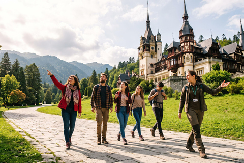 Bucharest-Dracula Castles, Peles-Cantacuzino-Brasov Day Tour COACH TOUR Audio guide in 24 languages