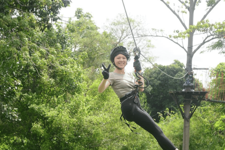 Pattaya: Zipline-äventyr med 25 plattformar med barnalternativKurs för barn