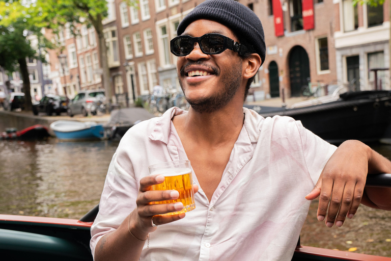 Amsterdam: Rejs łodzią z przewodnikiem i opcją nieograniczonych napojówBilet rodzinny