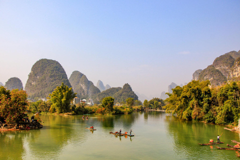Guilin: Crown Cave, Yulong River Bamboo Rafting, Moon Hill