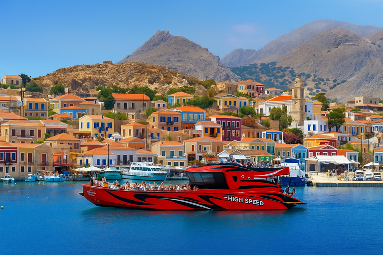 Rhodes: Cruise to Chalki Island, Alimia Bay & Dolphin Spot Rhodes: Cruise to Chalki Island & Alimia Bay & Dolphins Spot
