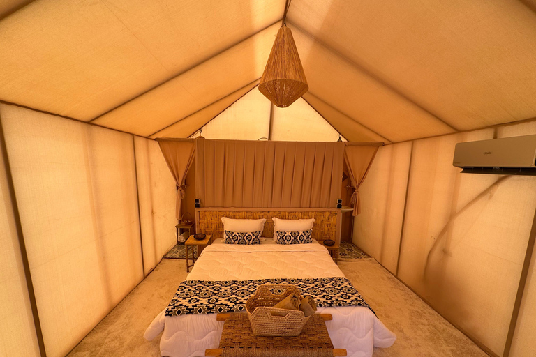 Marrakech: Overnight in Agafay Desert with Dinner & Campfire From Marrakech: Agafay Overnight with Dinner, Fire & Music