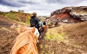 Reykjavik: Red Lava Horse Riding Tour