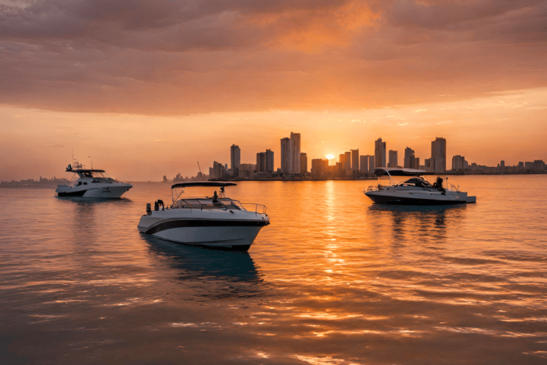 Party Boat in Cartagena Bay and See The Beautiful Sunset