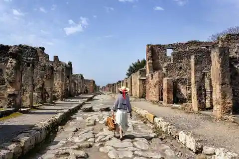Pompeji fra Sorrento: transfer + entrébillet + guidet tur