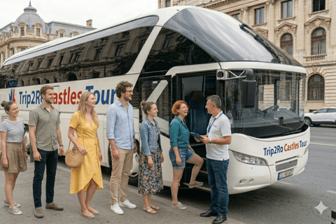 Bucharest: Dracula's Castle, Peles Castle, & Brasov Tour Coach Tour + AudioGuide in 25 languages + Host