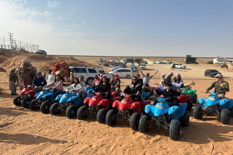 Riyadh:Red Sand Dunes camel ride&Quad&Sandboarding Adventure Private Tour with pick up and drop off from your location