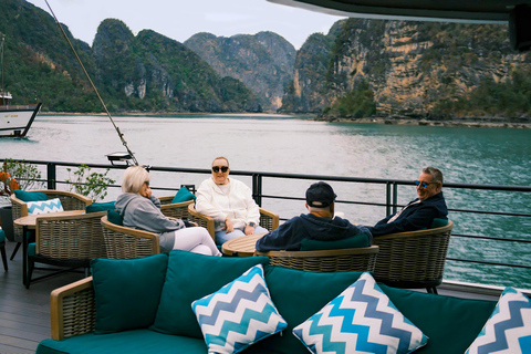 Hanoi:Halong Catamaran 5* Day Cruise,champoline,water slide Without Transfer Service