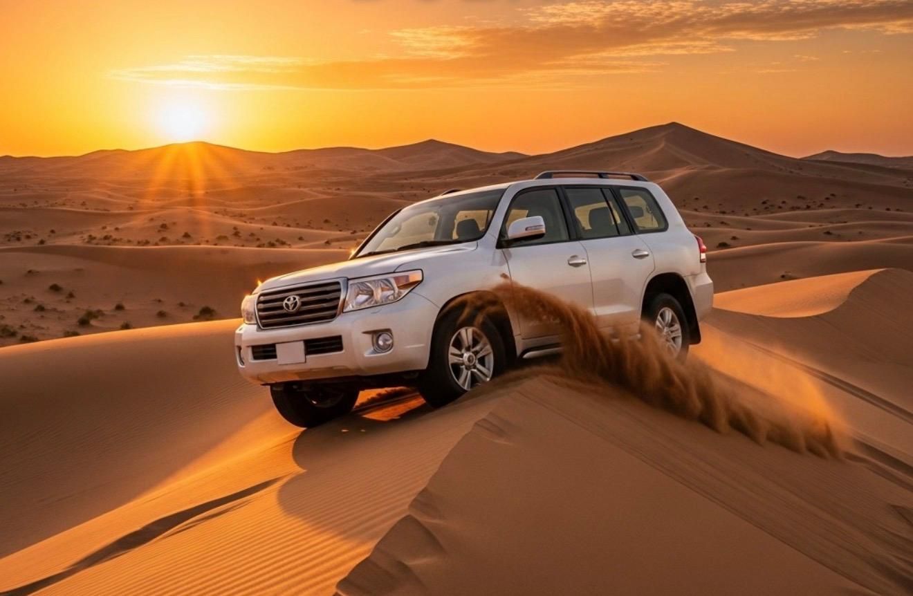 Katar: Wüstensafari bei Sonnenuntergang mit Kamelreiten & Sandboarding