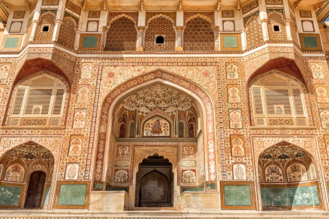 Desde Delhi: Visita guiada de un día a la ciudad rosa de JaipurVisita a Jaipur con Conductor, Taxi, Guía y Entradas a Monumentos