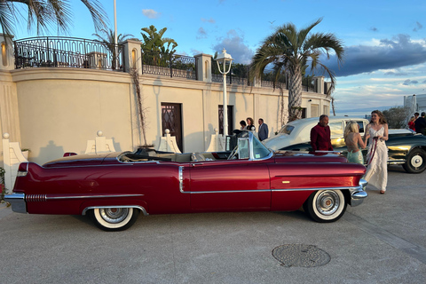 Cannes: Tour Cannes & Antibes in a 1956 Cadillac Cabriolet Private hire