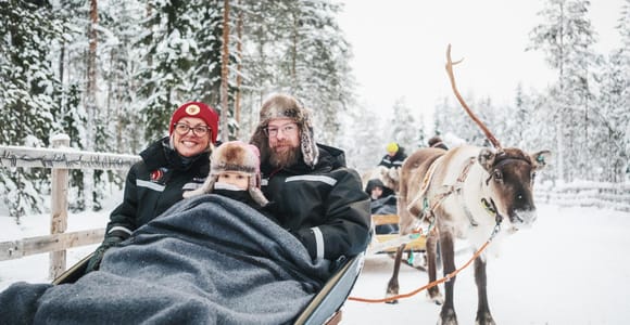 Rovaniemi: 2km Reindeer Sled Ride Through the Forest