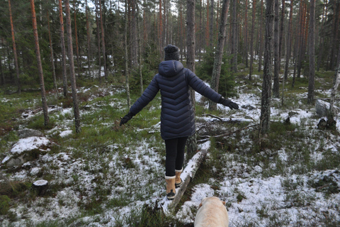 Stockholm: Dog Walk in Nature Reserve with Swedish Fika