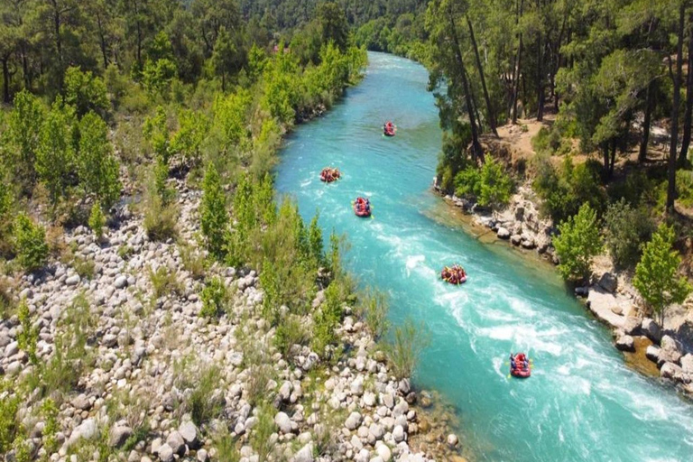 Från Antalya: Rafting Zipline Quad Jeep Tour med lunchRafting Zipline Quad Jeep 4 i 1 Adrenalin Tour med lunch