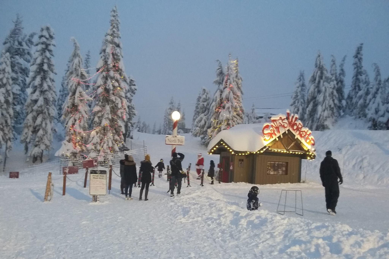 Vancouver Capilano Canyon ljus&amp;topp av julen i Grouse