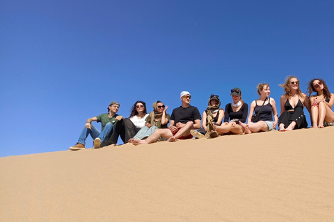 Small Group Sandwich Harbour 4x4 tour where dunes meet ocean