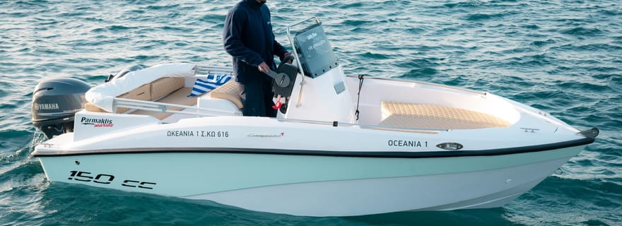 Kos : location de bateau privé - aucun permis requis, Compass 150cc