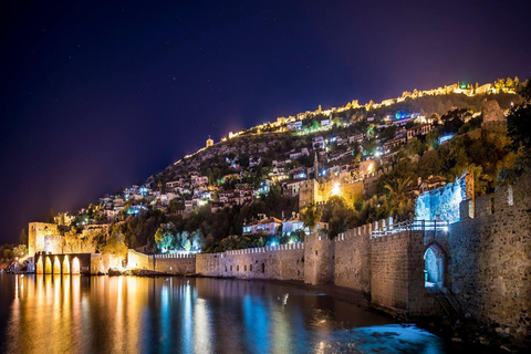 Alanya Night Tour: Castle, Cable Car & Cleopatra Beach Alanya SUNSET +TRANSFER, NO CABLE CAR