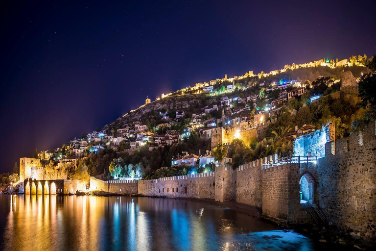 Alanya Night Tour: Castle, Cable Car & Cleopatra Beach Alanya SUNSET +TRANSFER, NO CABLE CAR