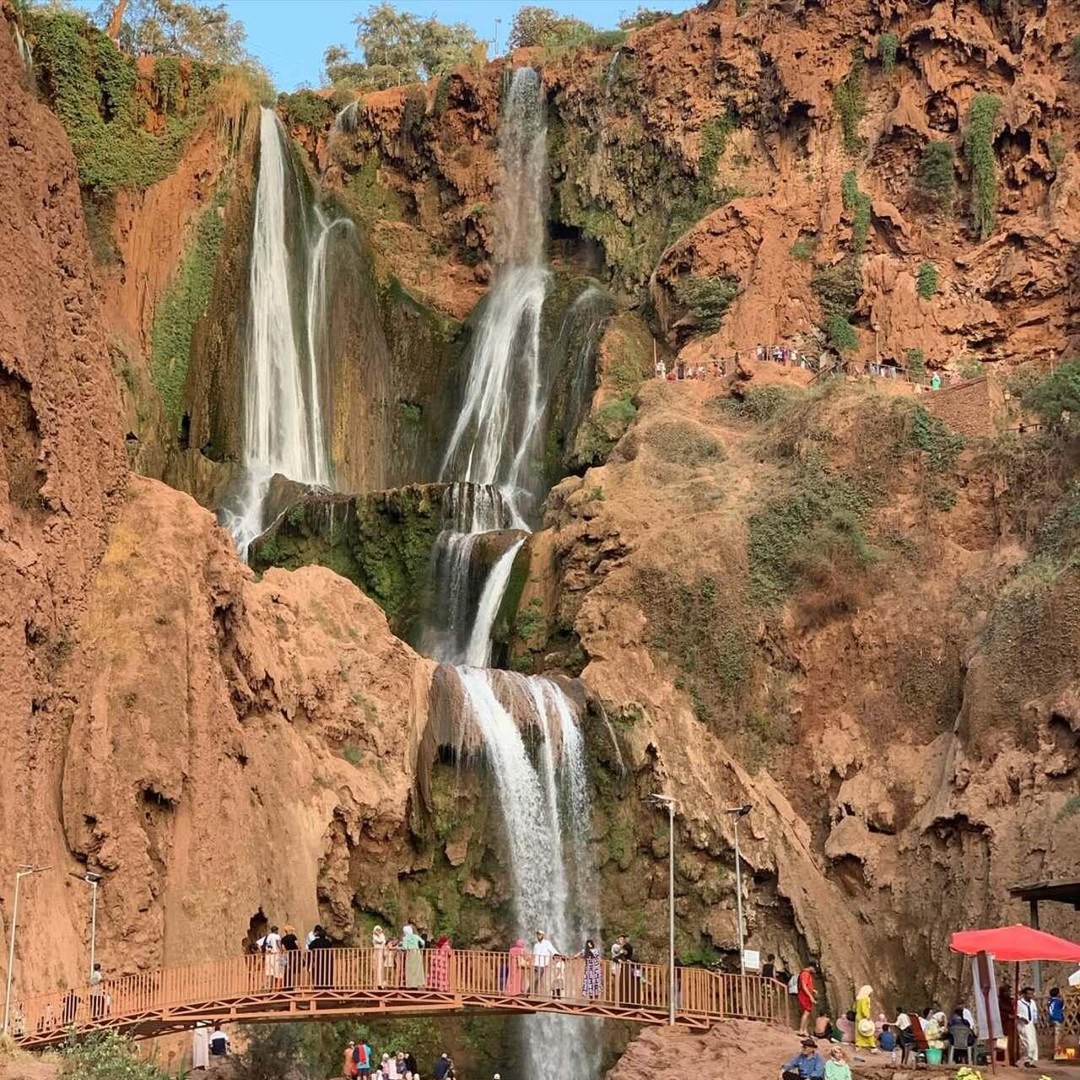 Depuis Marrakech : excursion aux cascades d'Ouzoud avec sortie en bateau