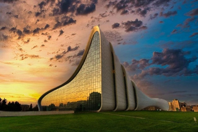 Baku Heydar Aliyev Center and Baku Zoopark