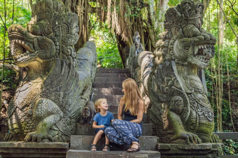 Ubud: Zip-Line, Sacred Temple, and Monkey Forest Tour Private Tour without Entry Ticket