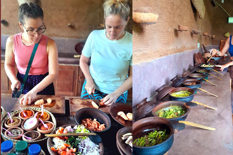 Kandy : Cours de cuisine villageoise 12 plats avec visite du marché