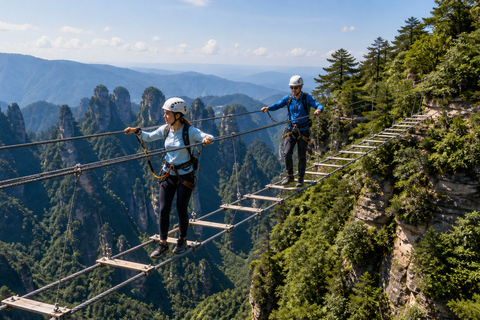 Zhangjiajie: Qixing Mountain Tickets & Adventure Options Cliff Hammock Via Ferrata Route