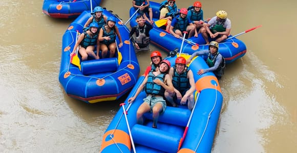 Lombok: Guided River Tubing & Waterfall Trek with Pickup