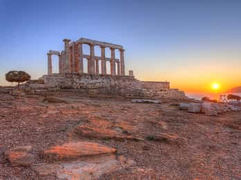 Atenas: Cabo Sounion y Templo de Poseidón - Puesta de sol y audio